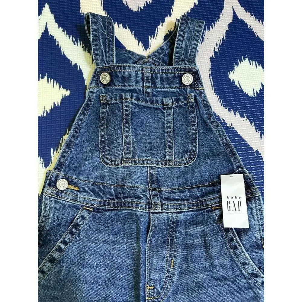 100% Cotton! 🌎 Baby Gap Denim Overalls Sz. 3yrs. by Loving Kindness Everyday - Picture 2 of 13